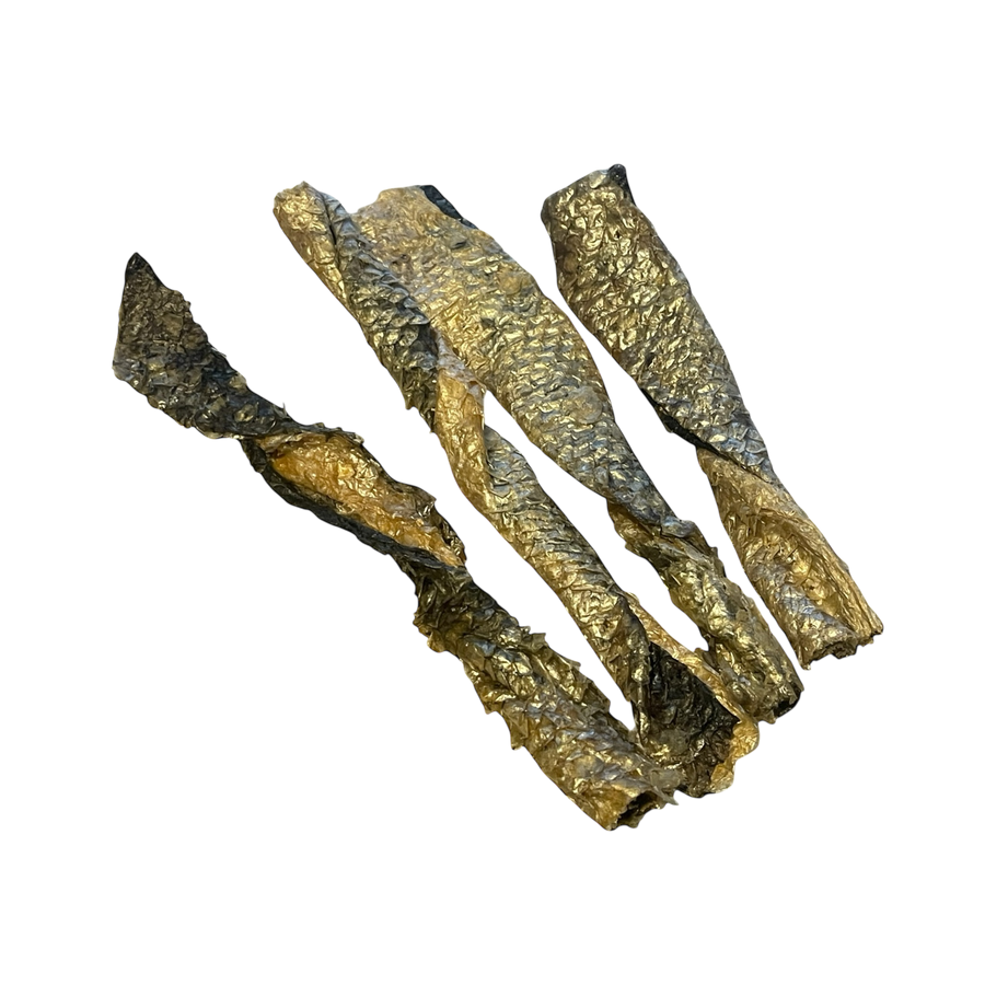 Lachshaut Sticks, gedreht – Bones & Bites