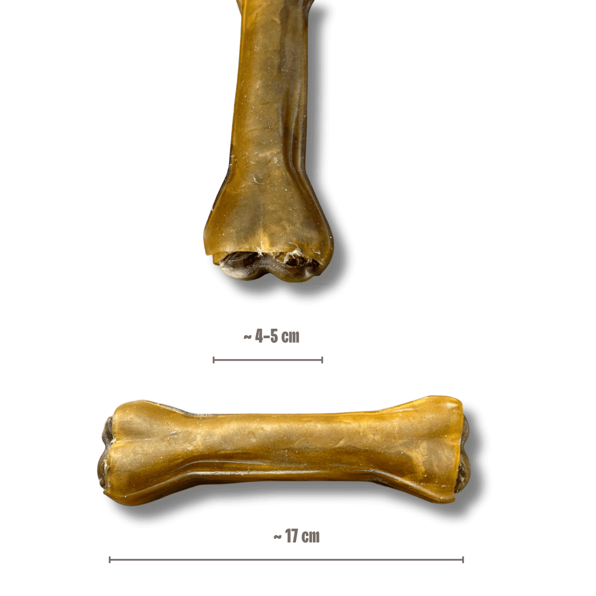 Pferdehaut Kauknochen (17cm) – Produktansicht 2 – Bones & Bites